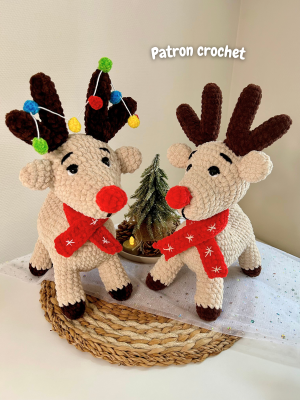 Patron crochet-27 Patron crochet PDF - Rudolph, le renne de Noël