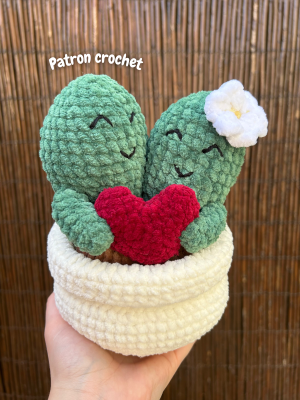Patron crochet-6 Patron crochet PDF - Piko et Pikette, les cactus amoureux
