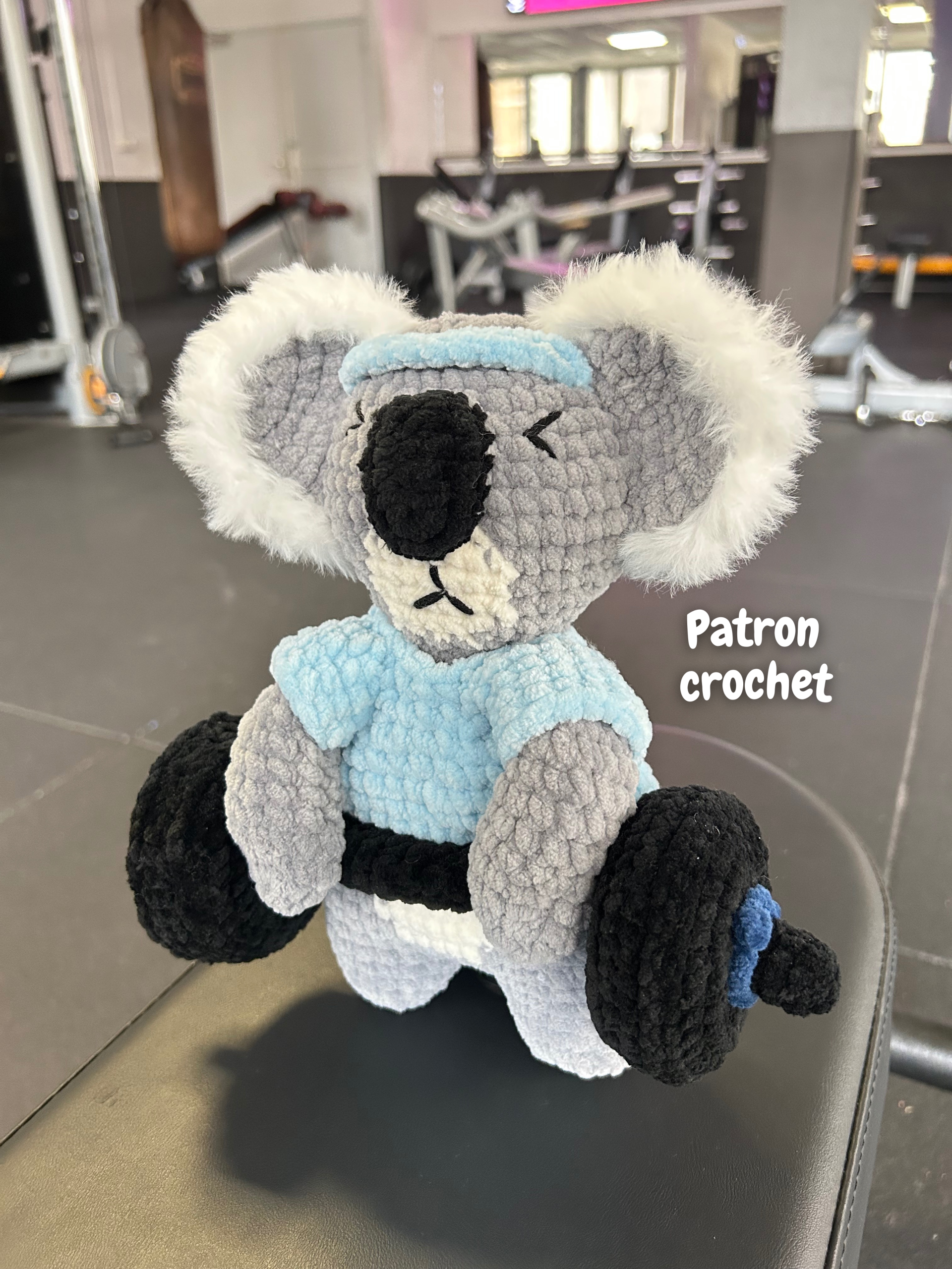 Patron au crochet PDF - Marius, le koala sportif