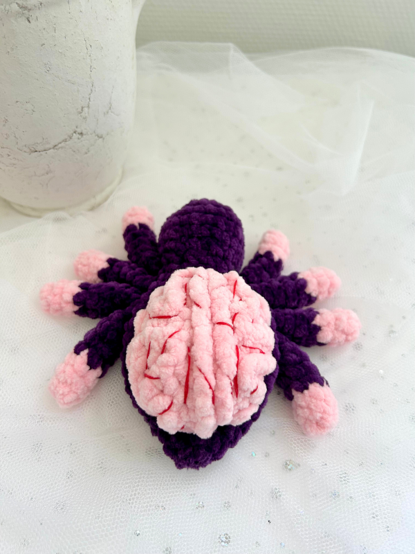 Patron crochet PDF - Mme Araignée cervelle d'Halloween