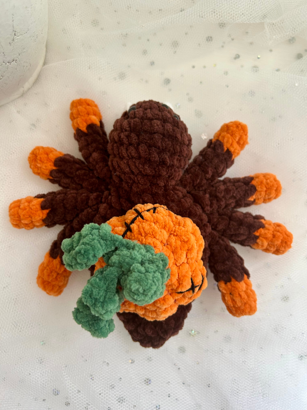 Patron crochet PDF - Mme Araignée citrouille d'Halloween