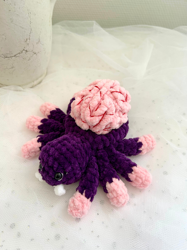 Patron crochet PDF - Mme Araignée cervelle d'Halloween