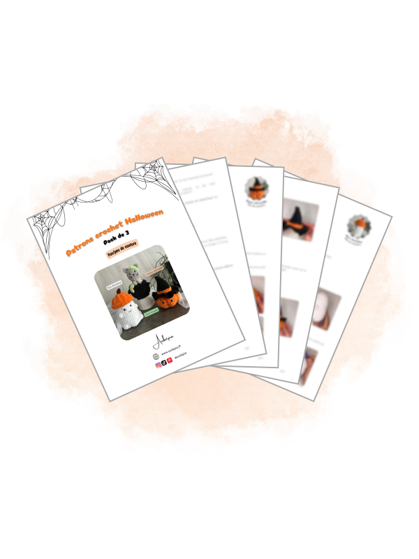 Patron crochet PDF - Dame Citrouille d'Halloween
