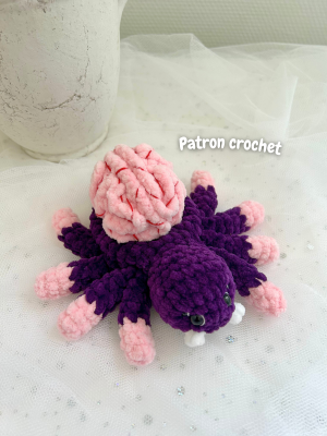 Patron crochet-12 Patron crochet PDF - Mme Araignée cervelle d'Halloween