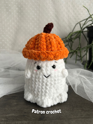 Patron crochet-19 Patron crochet PDF - Mr Boo fantôme d'Halloween