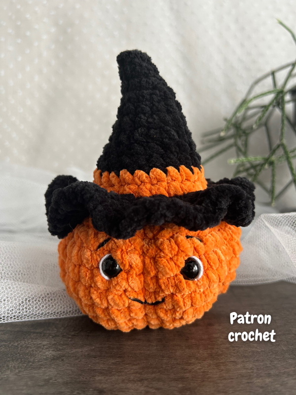 Patron crochet PDF - Dame Citrouille d'Halloween