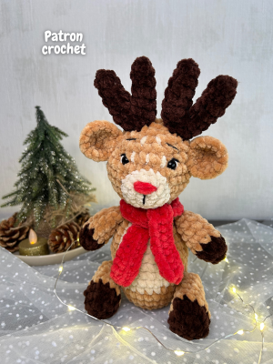 Patron crochet-23 Patron crochet PDF - Le petit renne de Noël